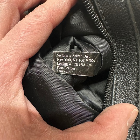 Victoria's Secret Black Flip Rainbow Sequin Bling cosmetic pouch bag purse Y2K - Picture 6 of 7